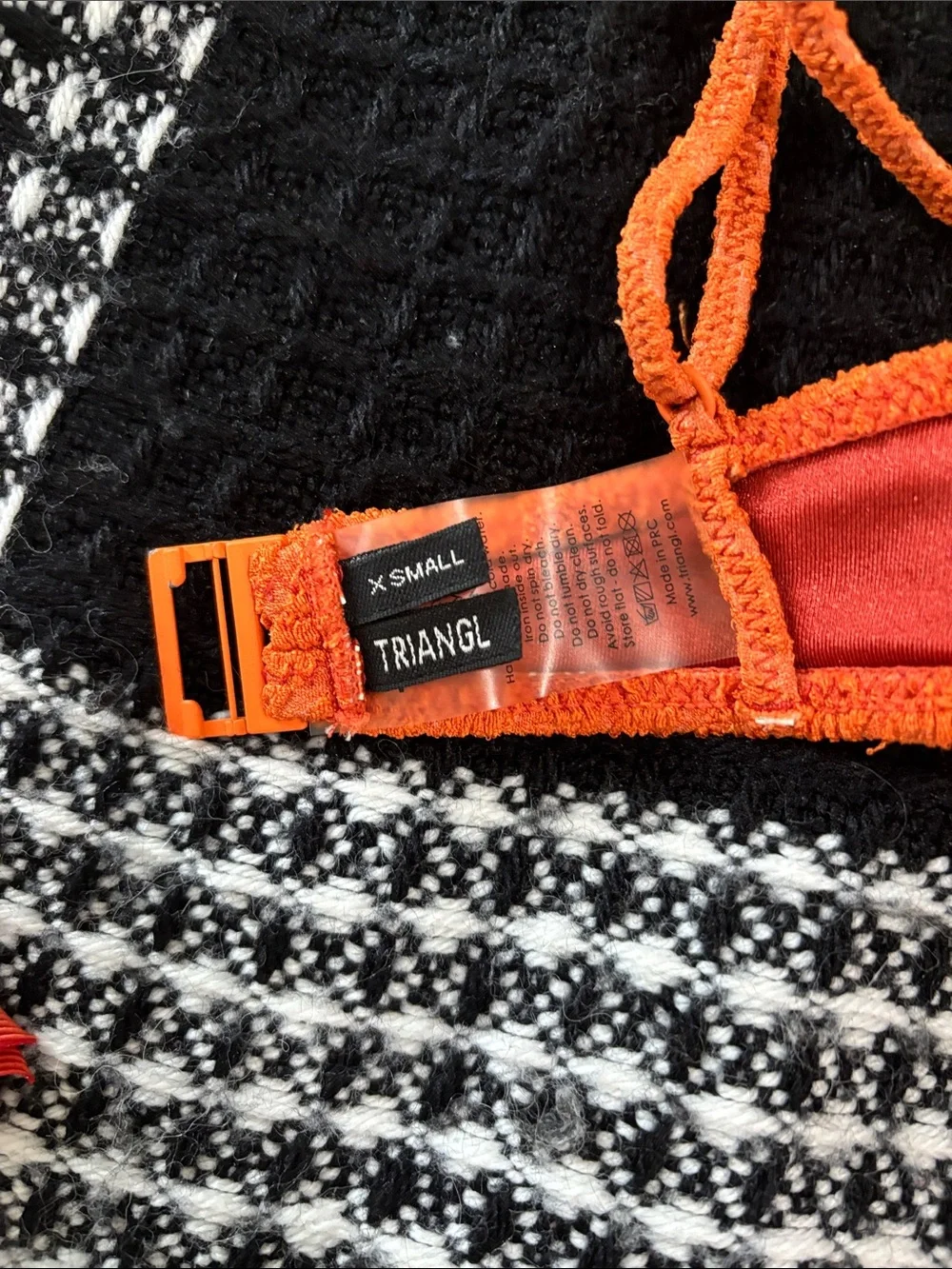 triangl swimwear Orange Ribbed Underwire Bikini Set